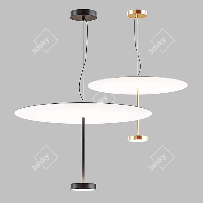 Elegant LED Pendant Lamp 3D model image 1