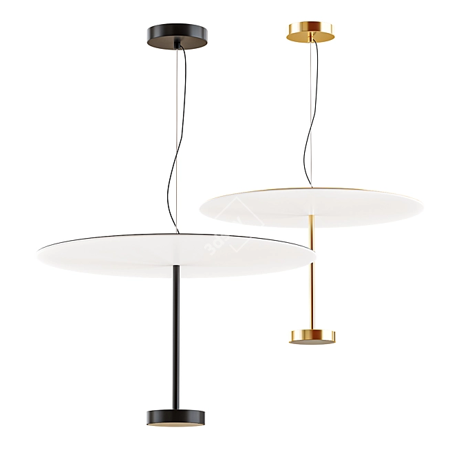 Elegant LED Pendant Lamp 3D model image 3