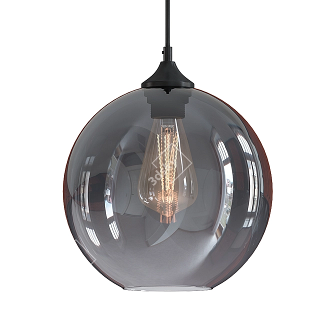 Industrial Style Suspension Pendant 3D model image 1