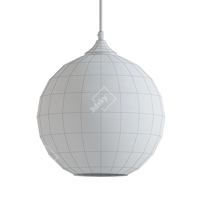 Industrial Style Suspension Pendant 3D model image 2