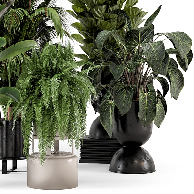 Ferm Living Bau Pot Large Set - Stylish Indoor Plants 3D model image 2