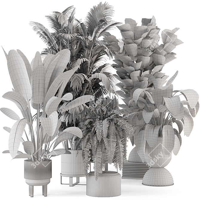 Ferm Living Bau Pot Large Set - Stylish Indoor Plants 3D model image 7