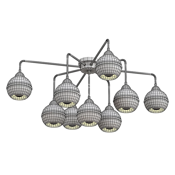 Modern Freya Crystal Chandelier 3D model image 2