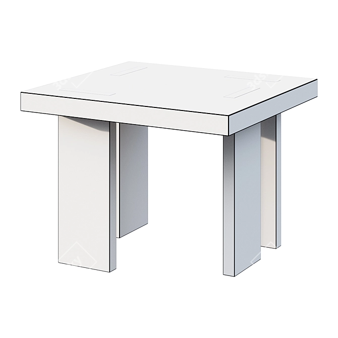 Apollo 24" Coffee Side Table 3D model image 2