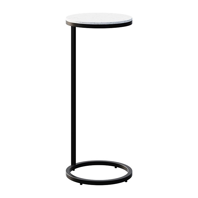 Marble Delaney C-Table: Stylish & Functional 3D model image 1