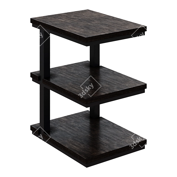 Elevate Small Space: Tiered Coffee Table 3D model image 1