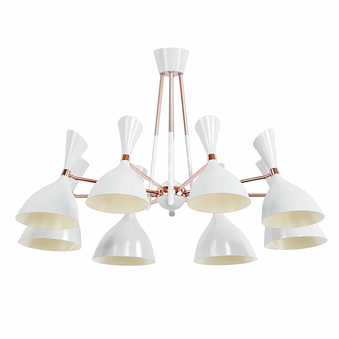 Elegant Sequence Chandelier 3D model image 2