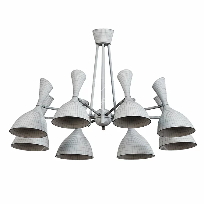 Elegant Sequence Chandelier 3D model image 3