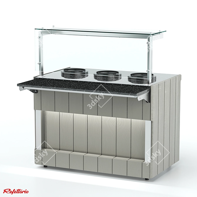 Pro Chef's Bain-Marie: Electric Soup Bowls, 5L 3D model image 1