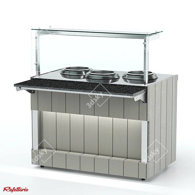 Electric Soup Bowls Bain-Marie for First Courses 3D model image 1