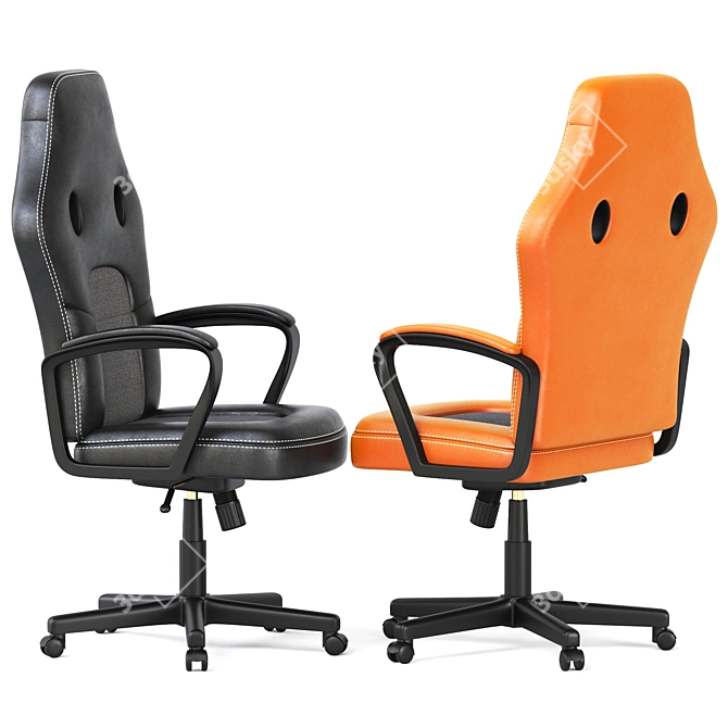 Ebern Designs PC & Racing Game Chair - Ultimate Comfort and Style 3D model image 2