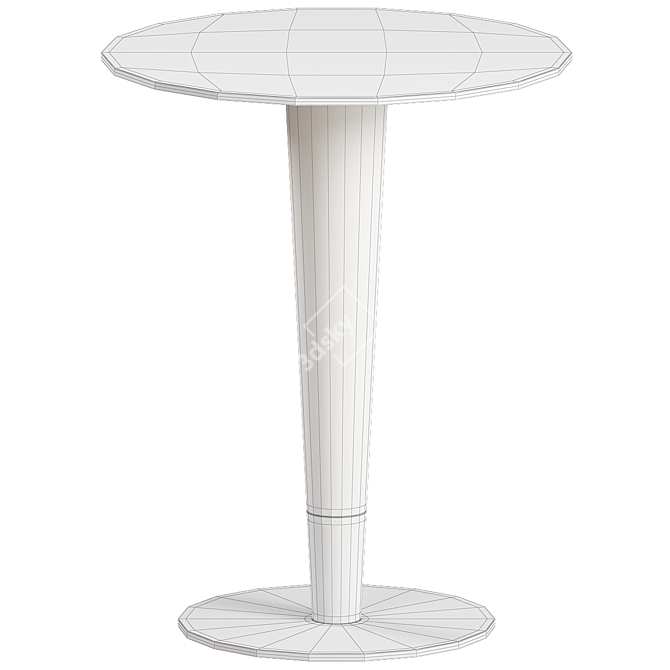 Elegant Marble Reception Table 3D model image 2