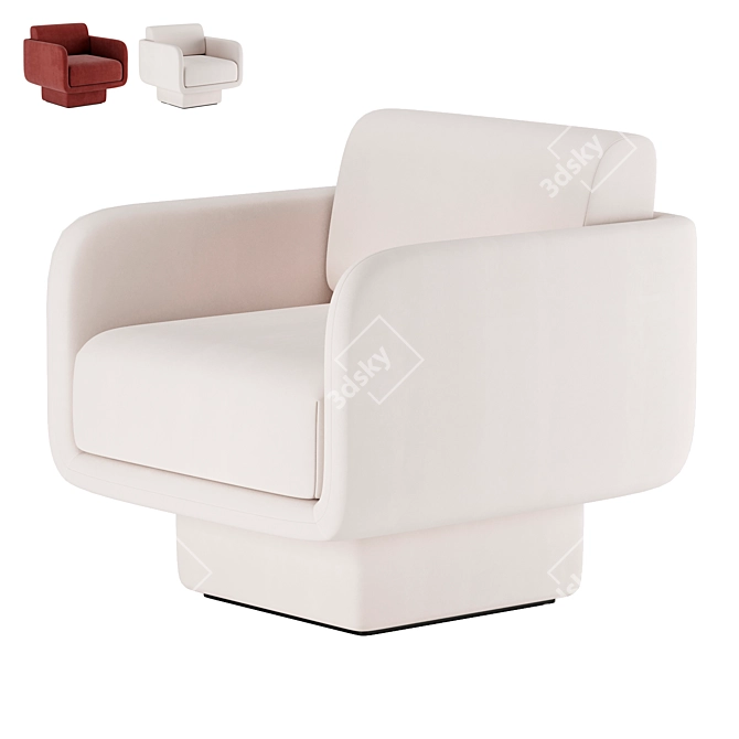 Elegant Lilas Armchair: a Timeless Masterpiece 3D model image 1