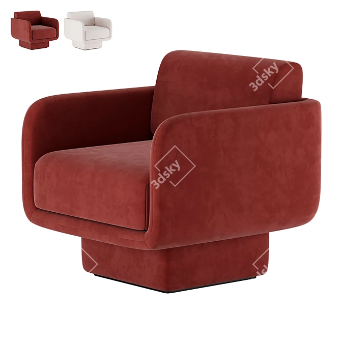 Elegant Lilas Armchair: a Timeless Masterpiece 3D model image 2