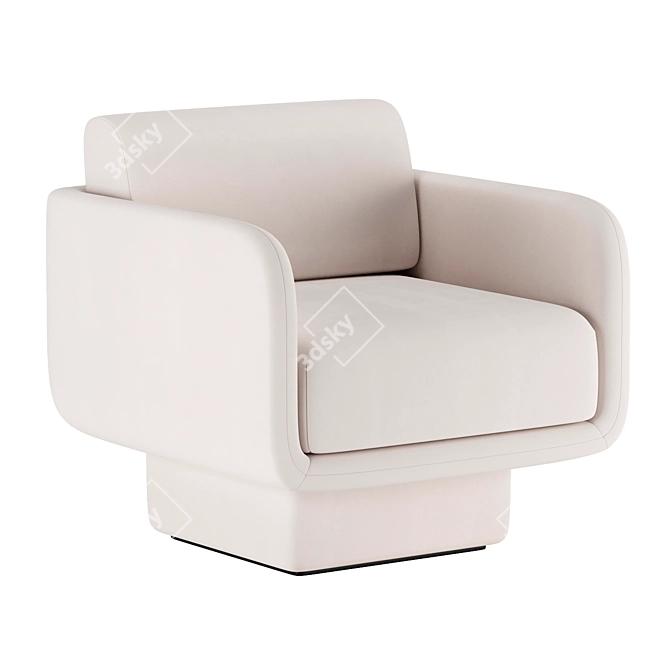 Elegant Lilas Armchair: a Timeless Masterpiece 3D model image 3