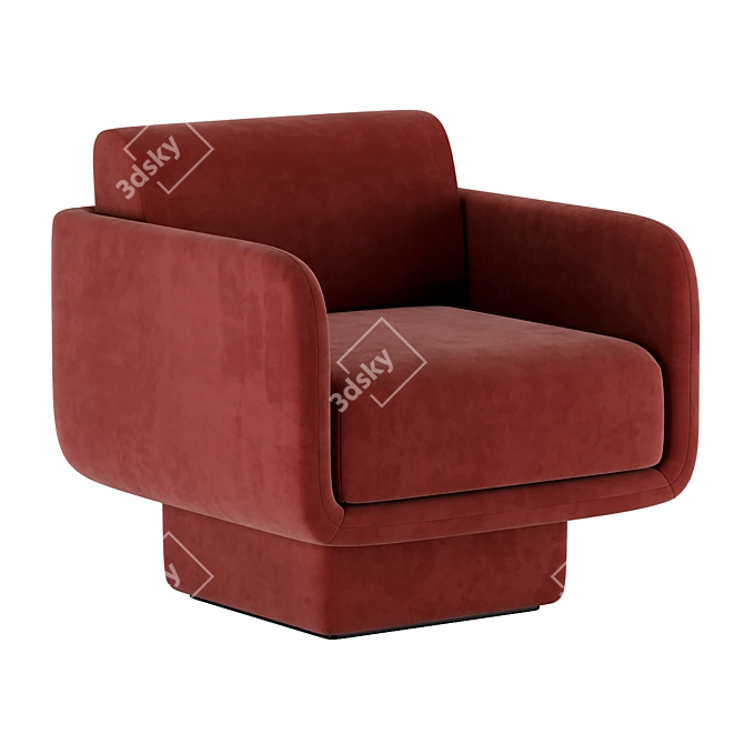 Elegant Lilas Armchair: a Timeless Masterpiece 3D model image 4