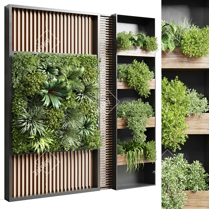 Vertical Garden Stand: Stylish Wall Decor 3D model image 1