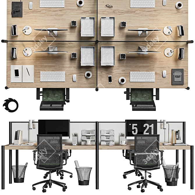 Sleek Office Seating: Very Office Chair 3D model image 5