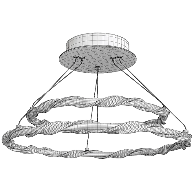 Twisted Tier Ceiling Light 3D model image 2