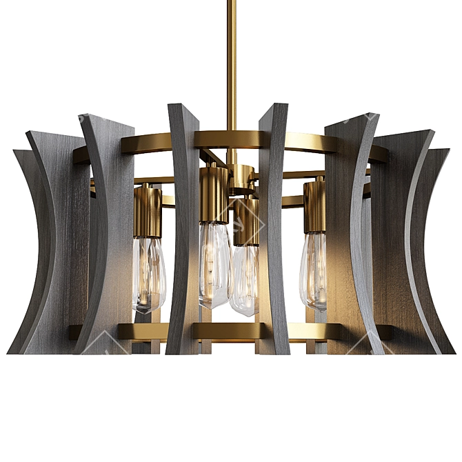 Garcia Convertible Chandelier: Elegant Versatile Lighting 3D model image 1