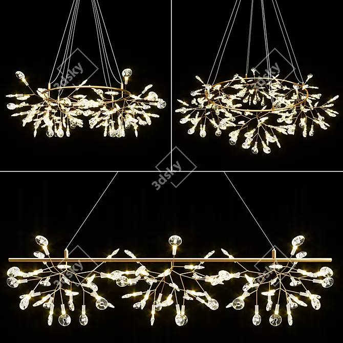 Elegant Ariana Chandelier 3D model image 1