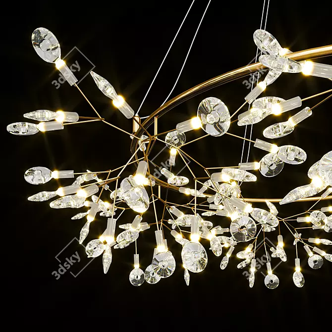 Elegant Ariana Chandelier 3D model image 2