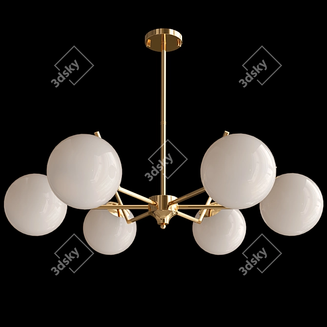 Modern Sputnik Chandelier: Stylish Lighting for Every Space 3D model image 4