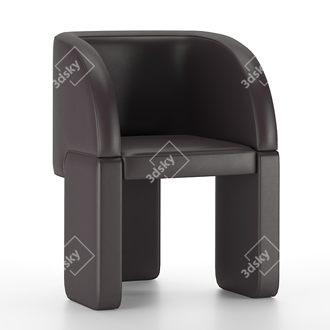 Lazybones: Stylish and Relaxing Chair 3D model image 1