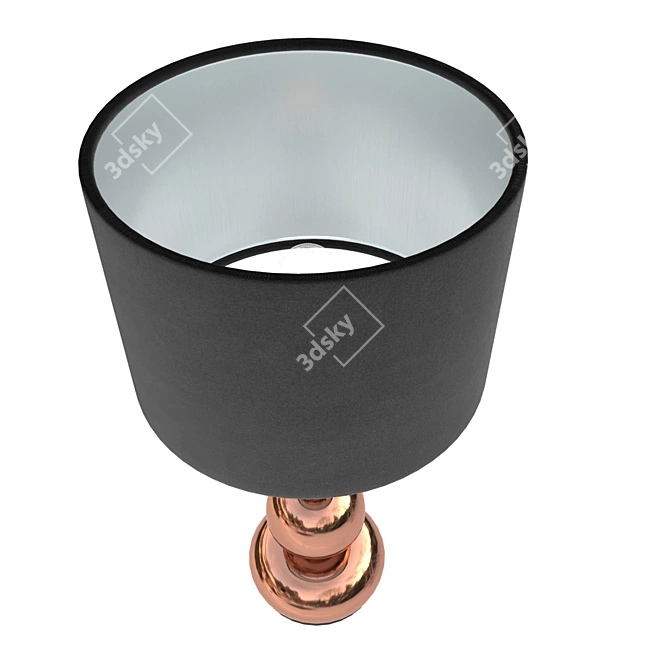 Elegant Copper Ball Touch Table Lamp 3D model image 3