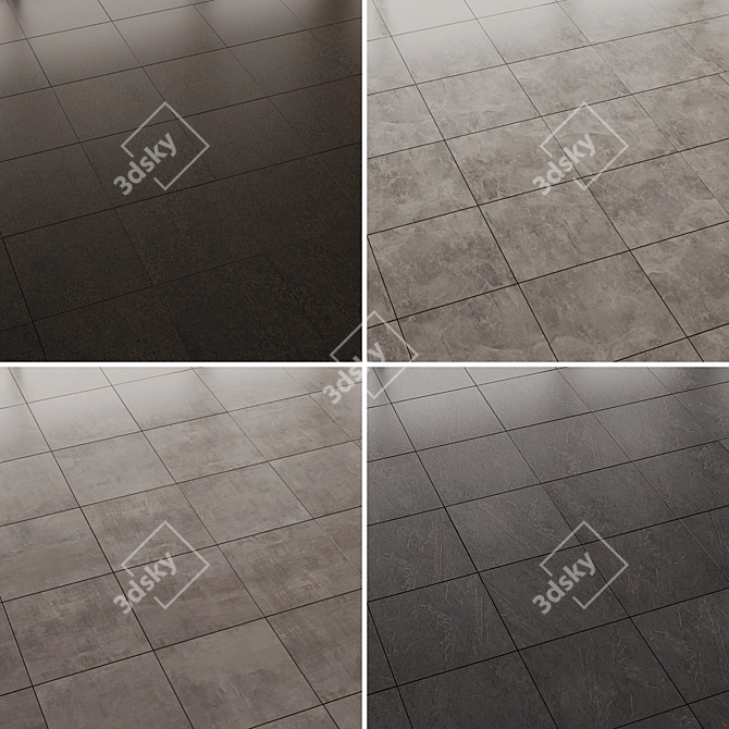 Versatile Ceramic Tiles Set: Stunning Designs for Floors and Walls 3D model image 2