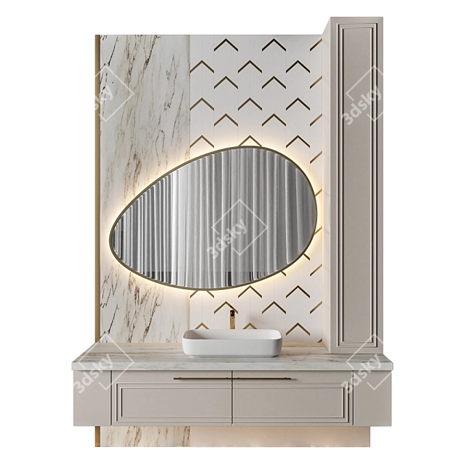 Luxury Arch Bathroom 3D Model 3D model image 1