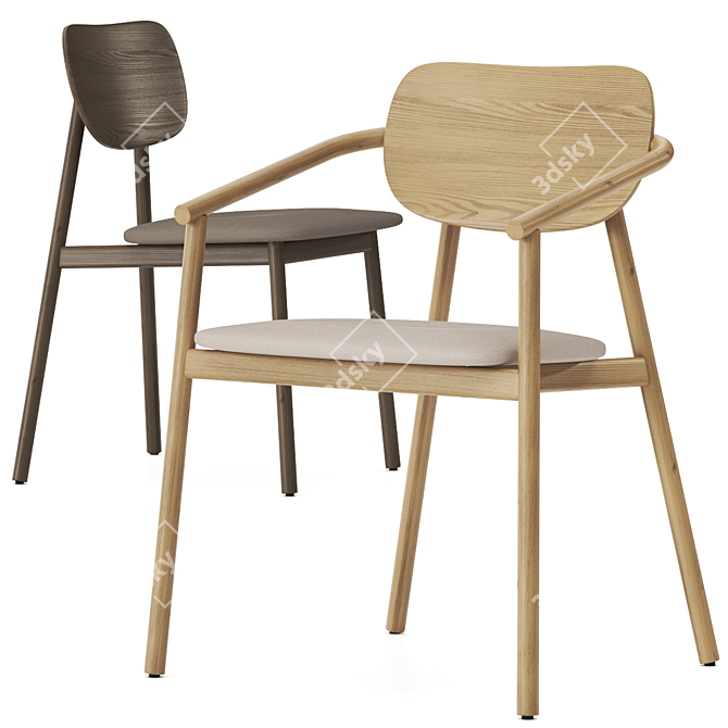 Modern and Stylish Moroso Clara Chair 3D model image 1