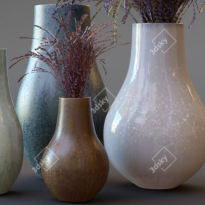 Modern West Elm Vases 3D model image 2