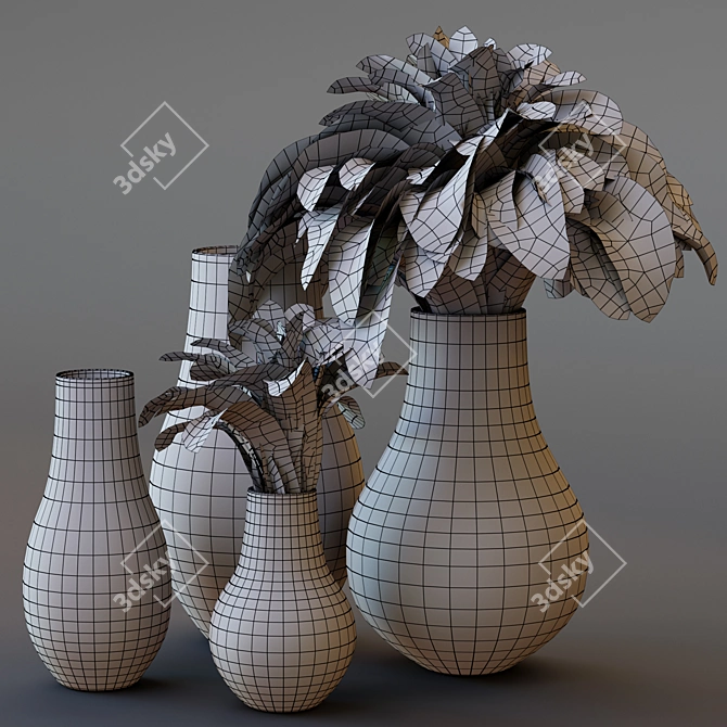 Modern West Elm Vases 3D model image 4