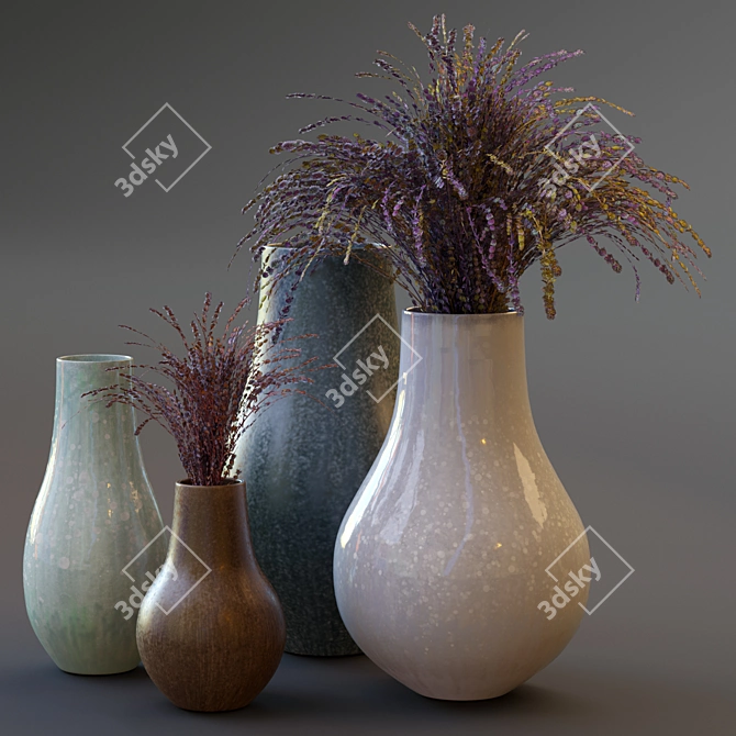 Modern West Elm Vases 3D model image 5