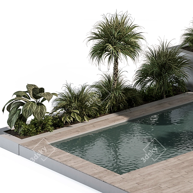 Outdoor Oasis: Backyard Furniture & Pool 3D model image 4