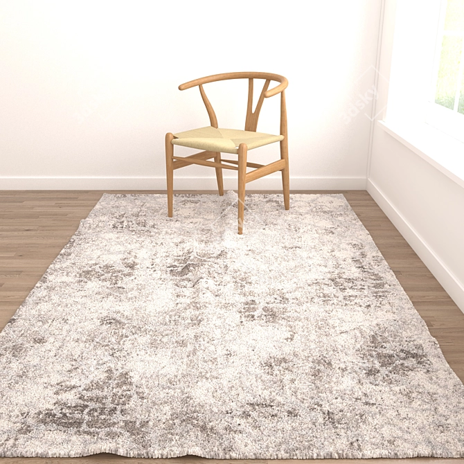 Versatile Rug Set with 6 Variations 3D model image 2