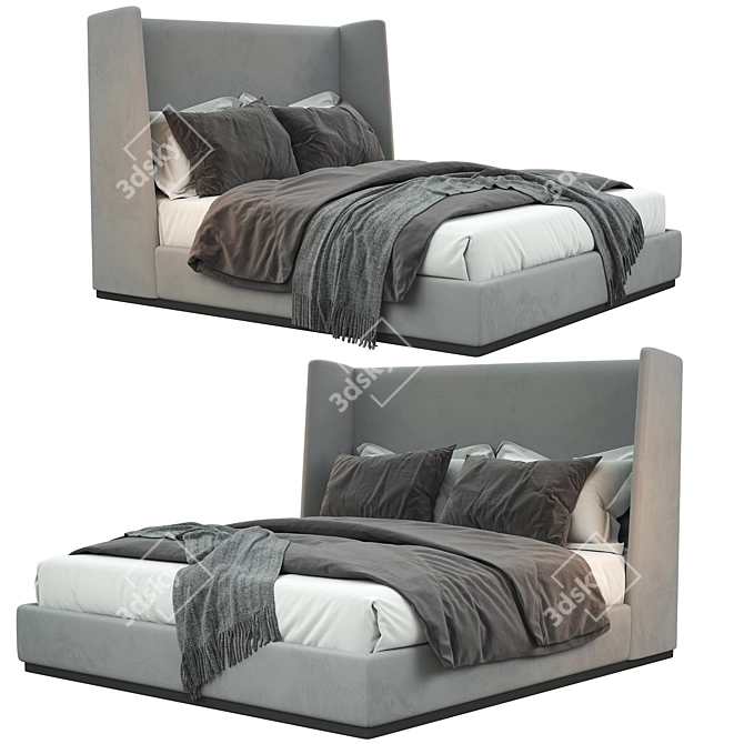 Luxury Flexform Bed: Modern Elegance Meets Comfort 3D model image 4