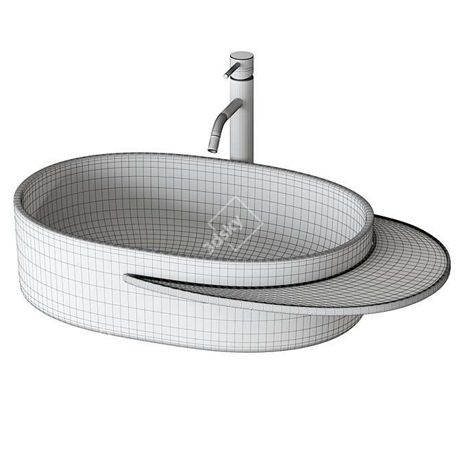 Ex t Plateau Single Washbasin Mixer 3D model image 3