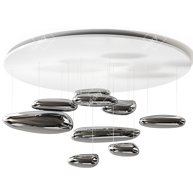 Modern Mercury Ceiling Lamp - 1100mm 3D model image 2