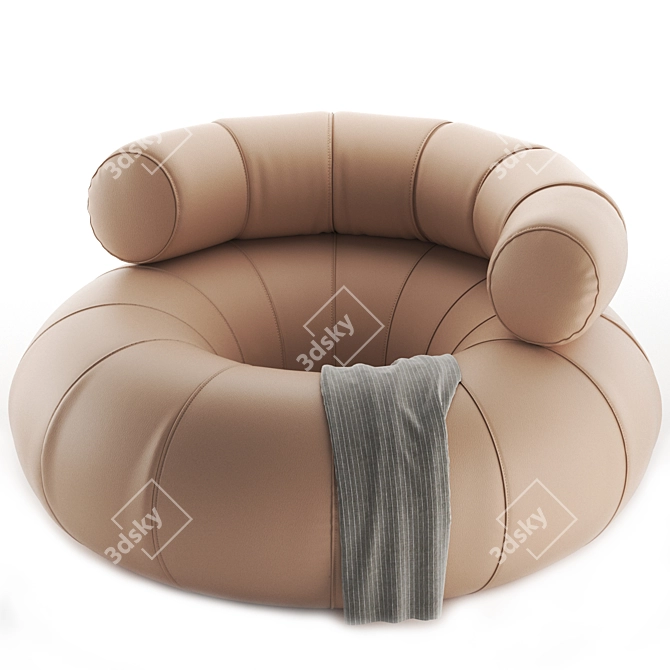 Contemporary Don Out Armchair 3D model image 1