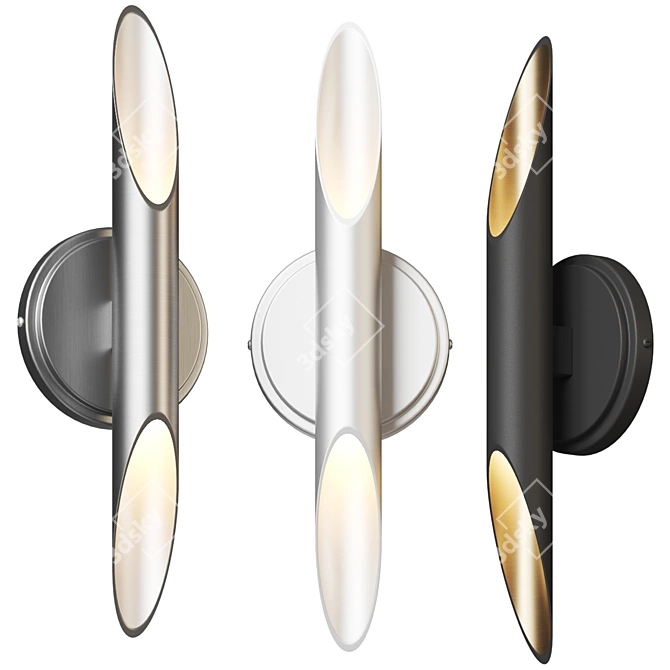 Bolero Tube Wall Light: Harmonious and Elegant 3D model image 1