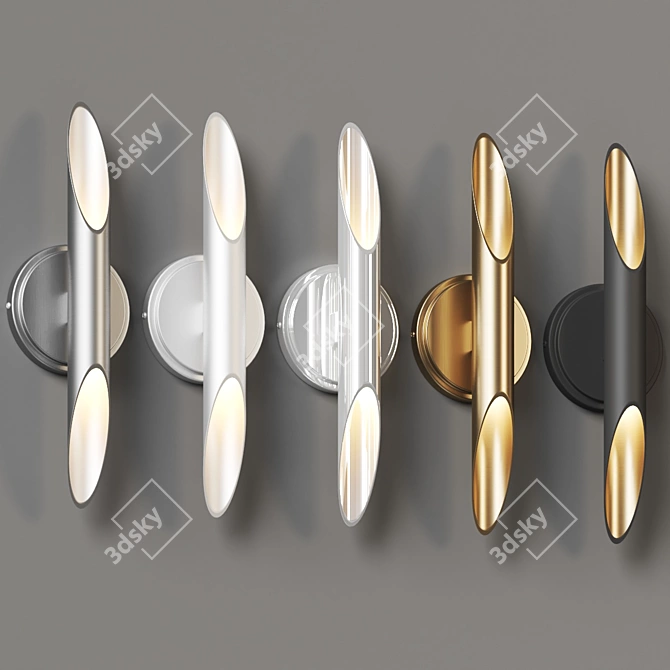 Bolero Tube Wall Light: Harmonious and Elegant 3D model image 3