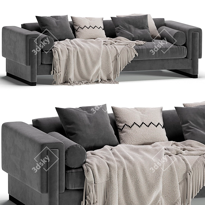 Modern Comfort: Howard Sofa in 2 Colors 3D model image 6