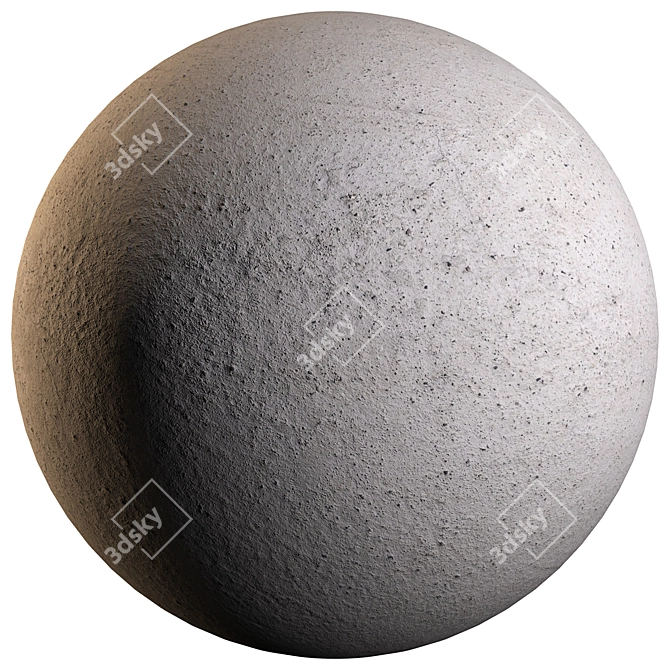 Textured Concrete Wall: High-Quality 3D Model 3D model image 3