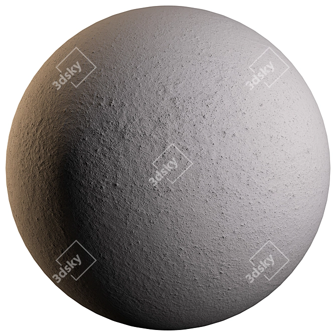 Textured Concrete Wall: High-Quality 3D Model 3D model image 4