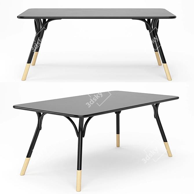 Modern Dining Table Set 3D model image 4