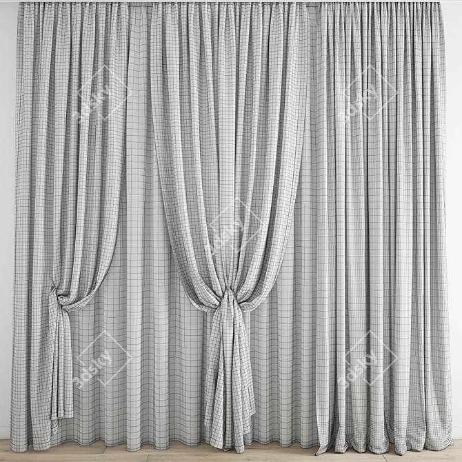 Poly Curtain Model with Texture 3D model image 4