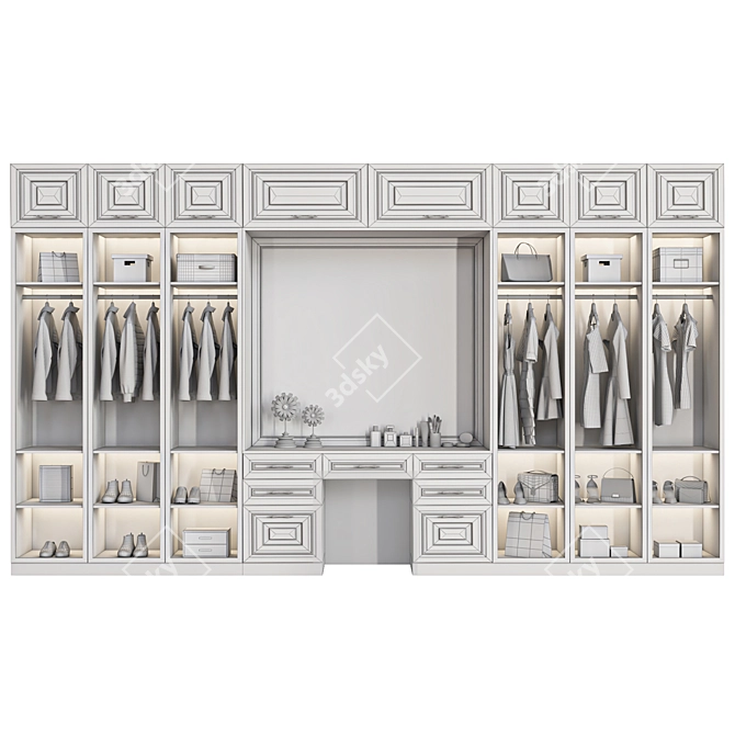 Stylish Wardrobe Set: Max/Vray/Corona 3D model image 4
