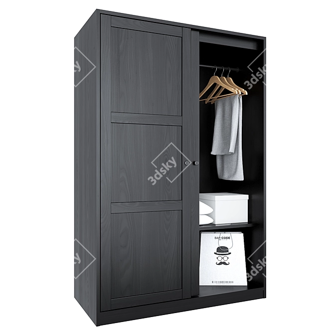 Functional IKEA Rakkestad Wardrobe 3D model image 1